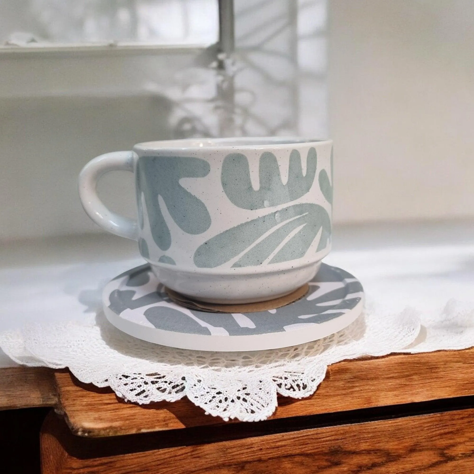Artistic Patterns - Ceramic Mugs with Coasters