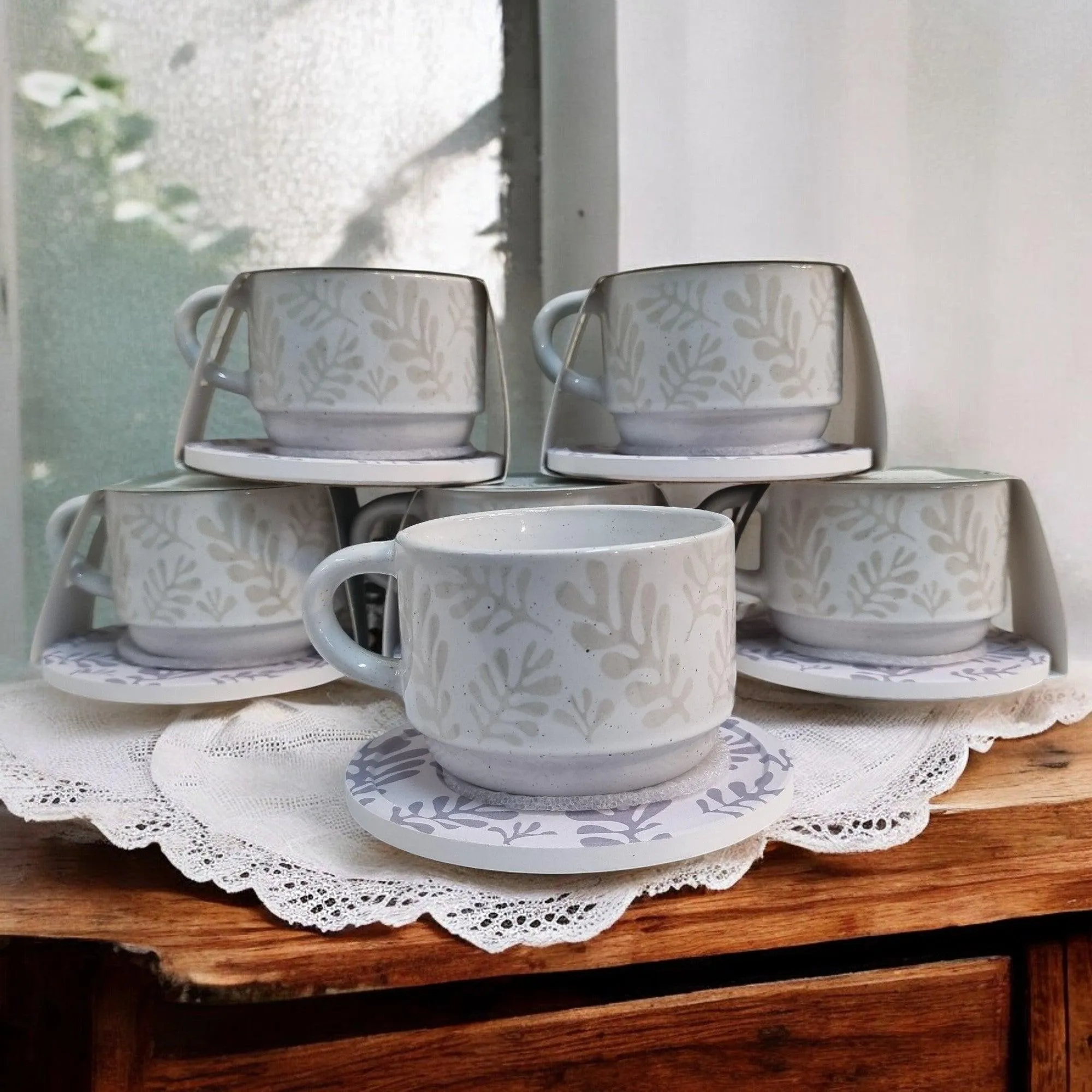 Artistic Patterns - Ceramic Mugs with Coasters