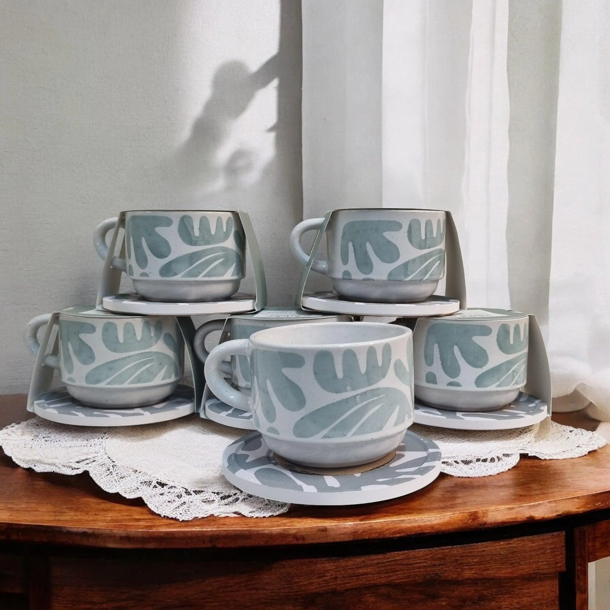 Artistic Patterns - Ceramic Mugs with Coasters