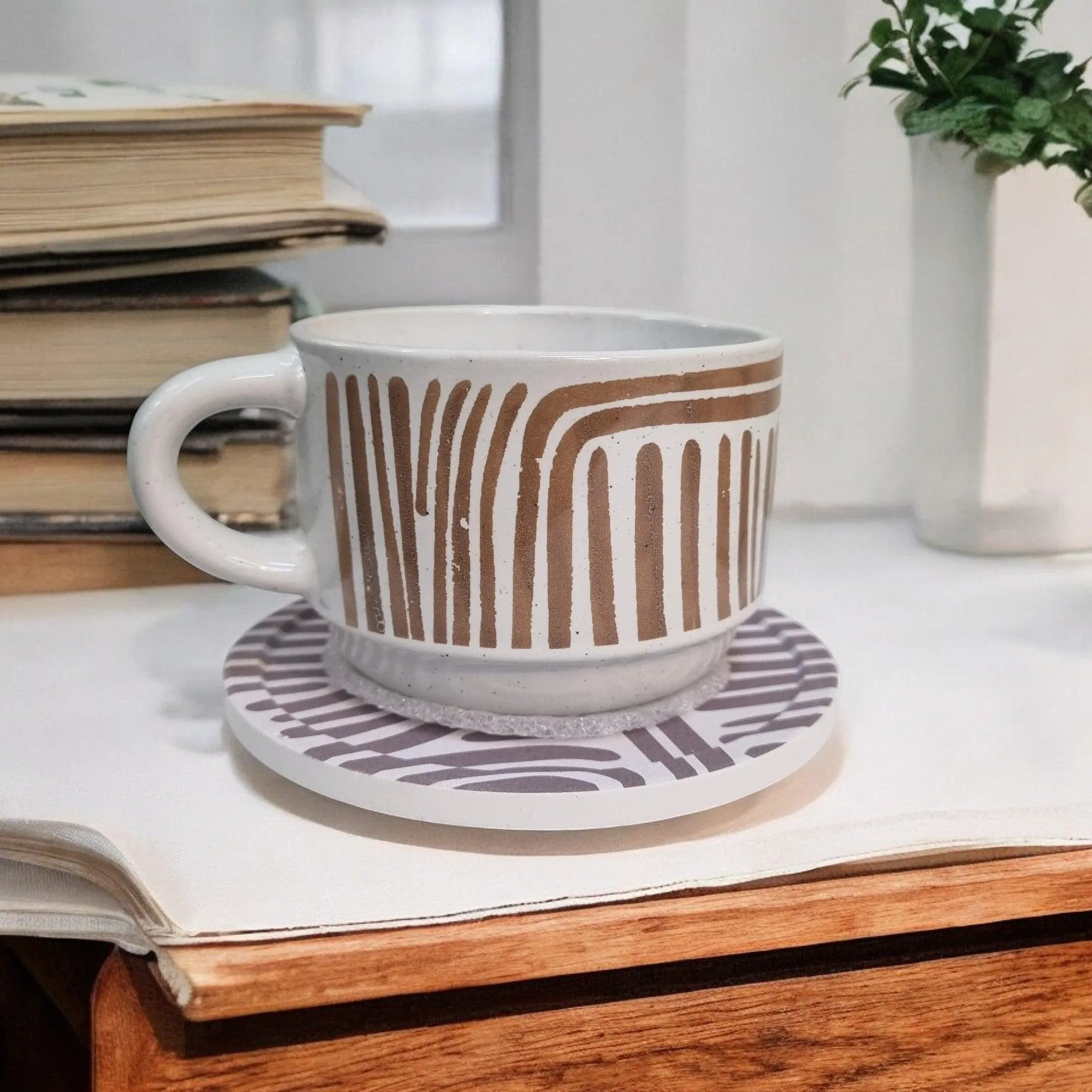 Artistic Patterns - Ceramic Mugs with Coasters
