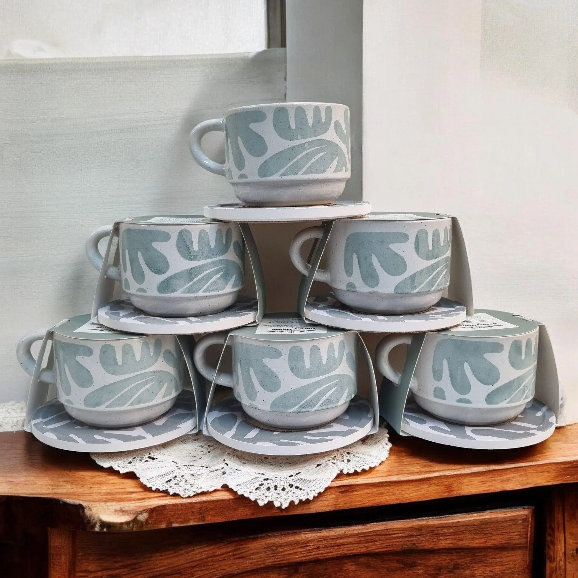 Artistic Patterns - Ceramic Mugs with Coasters