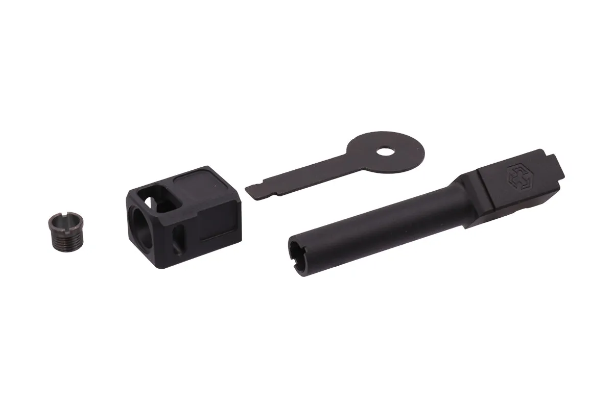 AW CUSTOM™ - VX COMPENSATOR   THREADED OUTER BARREL KIT (COMPACT / MOD 2 / BLACK)