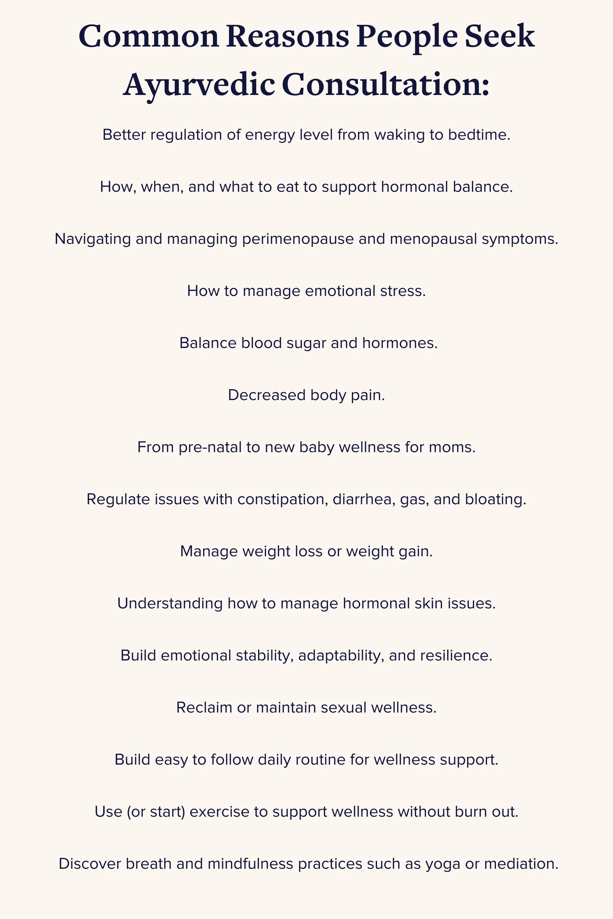 Ayurvedic Consultation