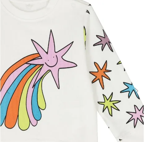 BABY GIRL SWEATSHIRT WITH STARS PRINT