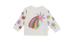 BABY GIRL SWEATSHIRT WITH STARS PRINT