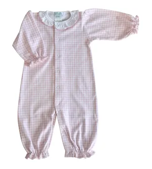 Baby's "Pink Checks" Pima Cotton Converter Gown