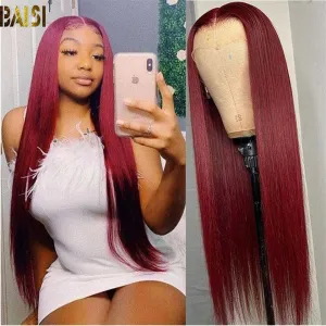 BAISI Colorful Lace Wig Straight