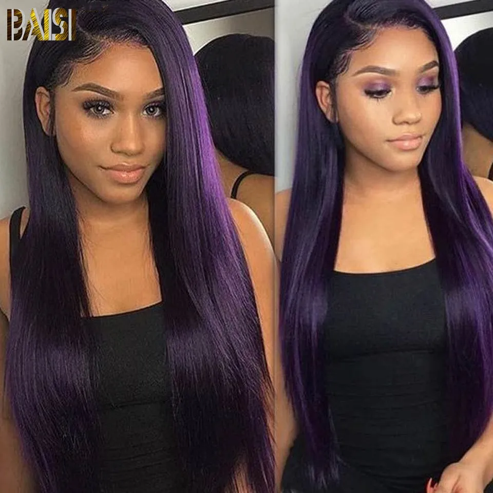 BAISI Colorful Lace Wig Straight