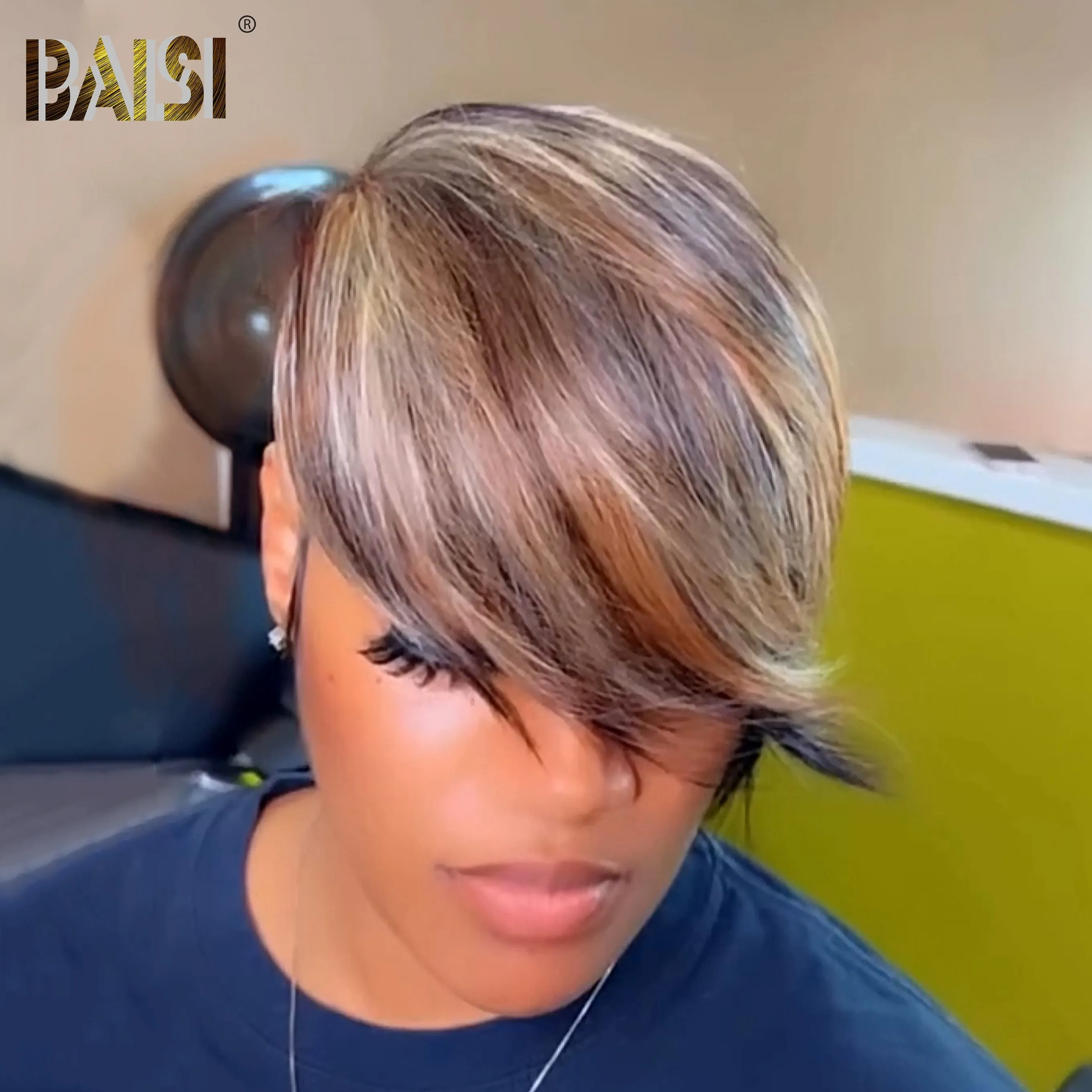 BAISI Colorful Side Part Wig