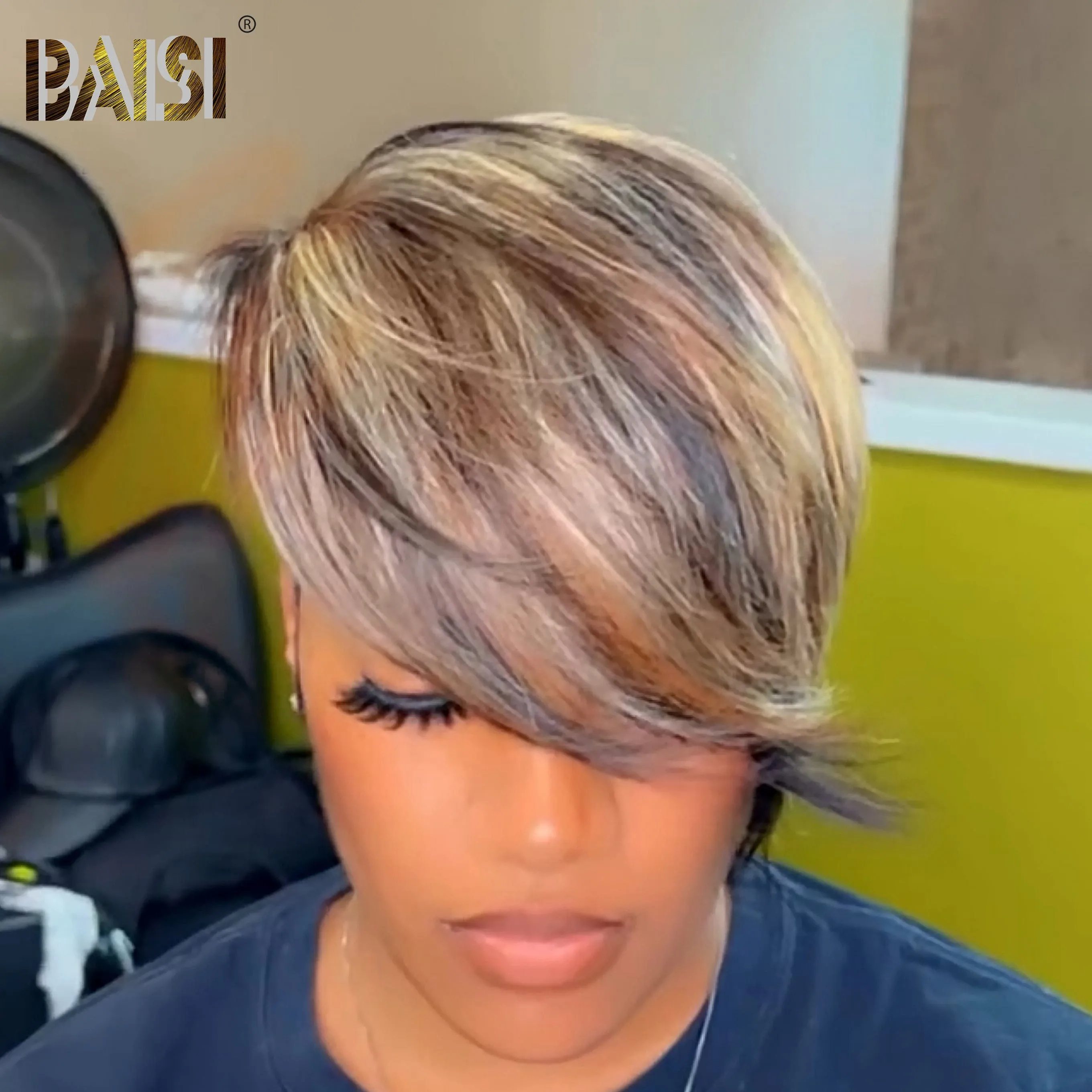 BAISI Colorful Side Part Wig