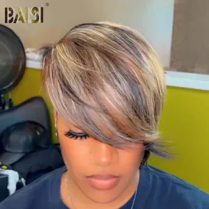 BAISI Colorful Side Part Wig