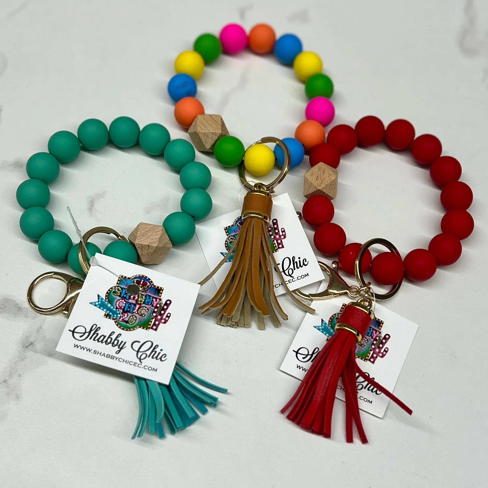 Beaded Stretch Keyrings