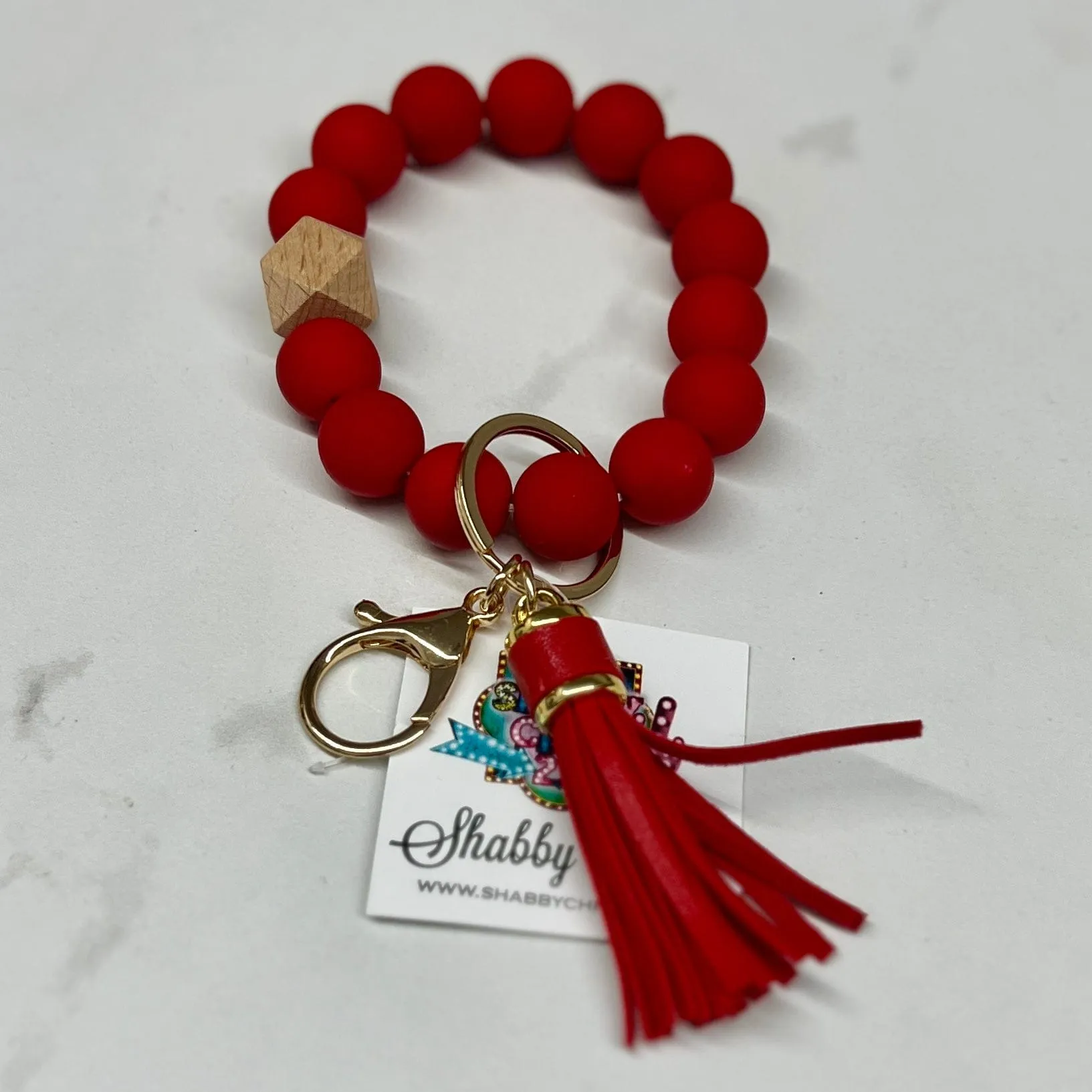 Beaded Stretch Keyrings