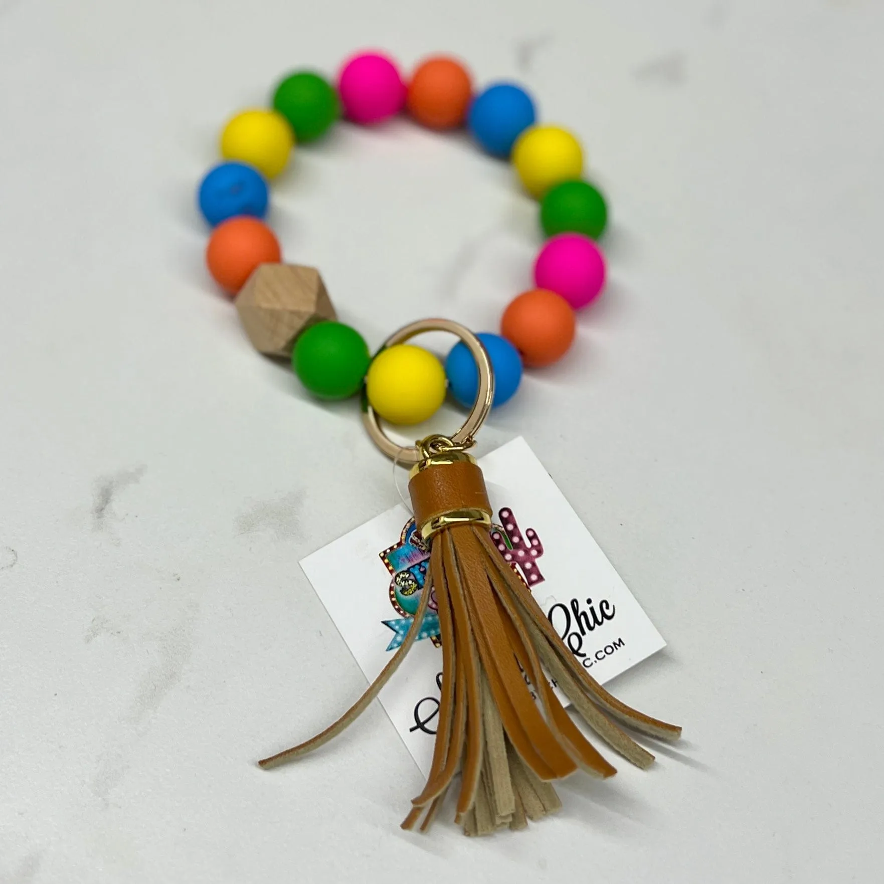 Beaded Stretch Keyrings