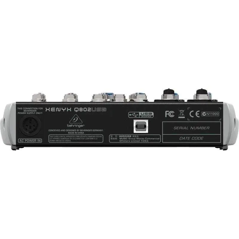 Behringer Xenyx Q802USB Analog Mixer