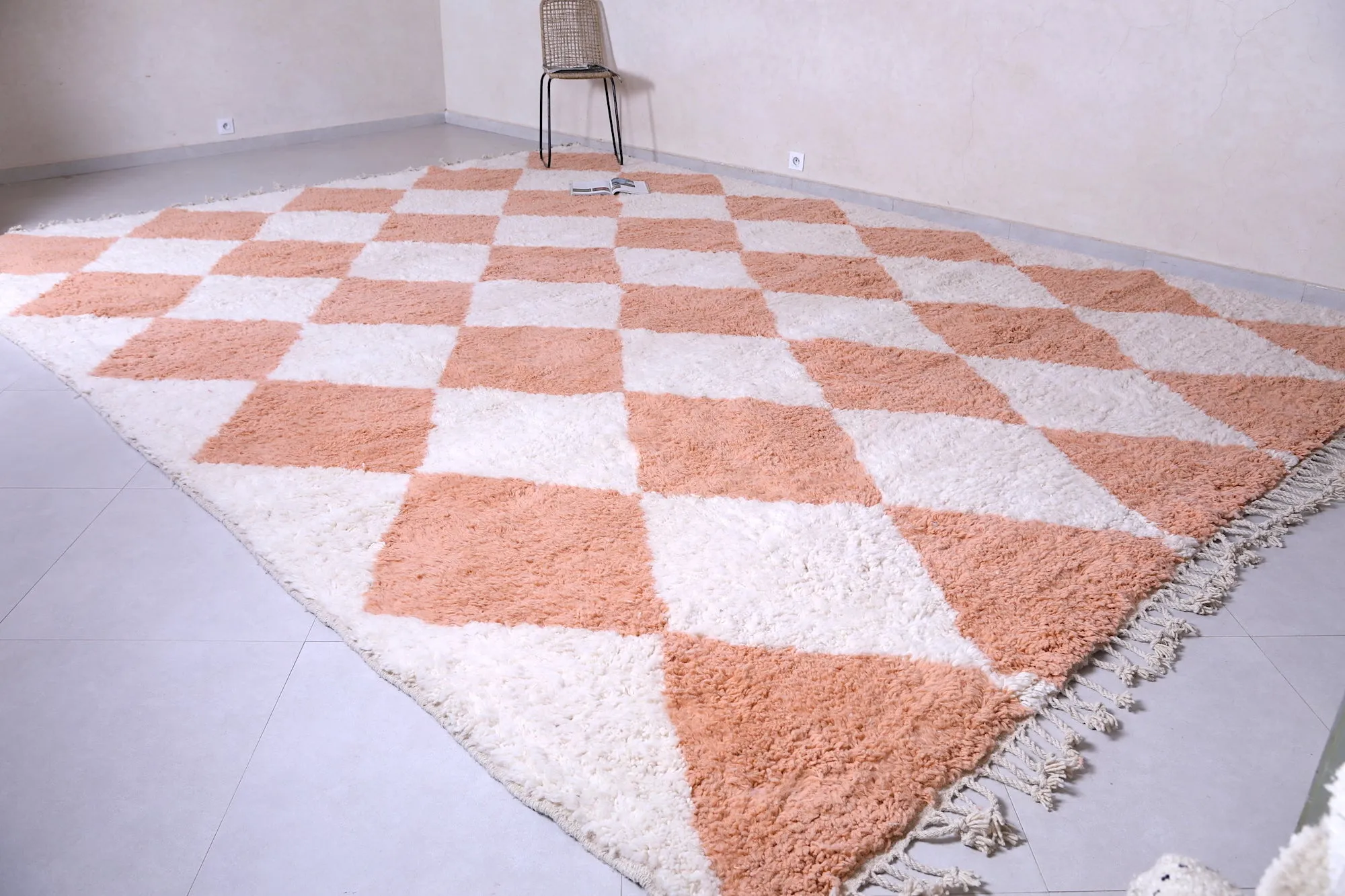 Beni Ourain Moroccan rug - Checkered berber rug
