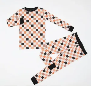 Benji & Bru Fall Checkered Pajamas
