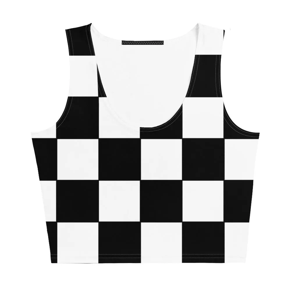 Black and white checkered Crop Top