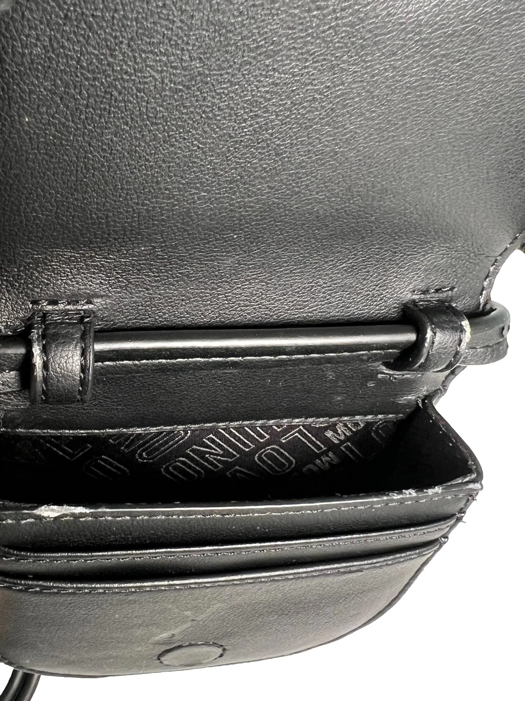 Black Leather Love Moschino Mini Bag