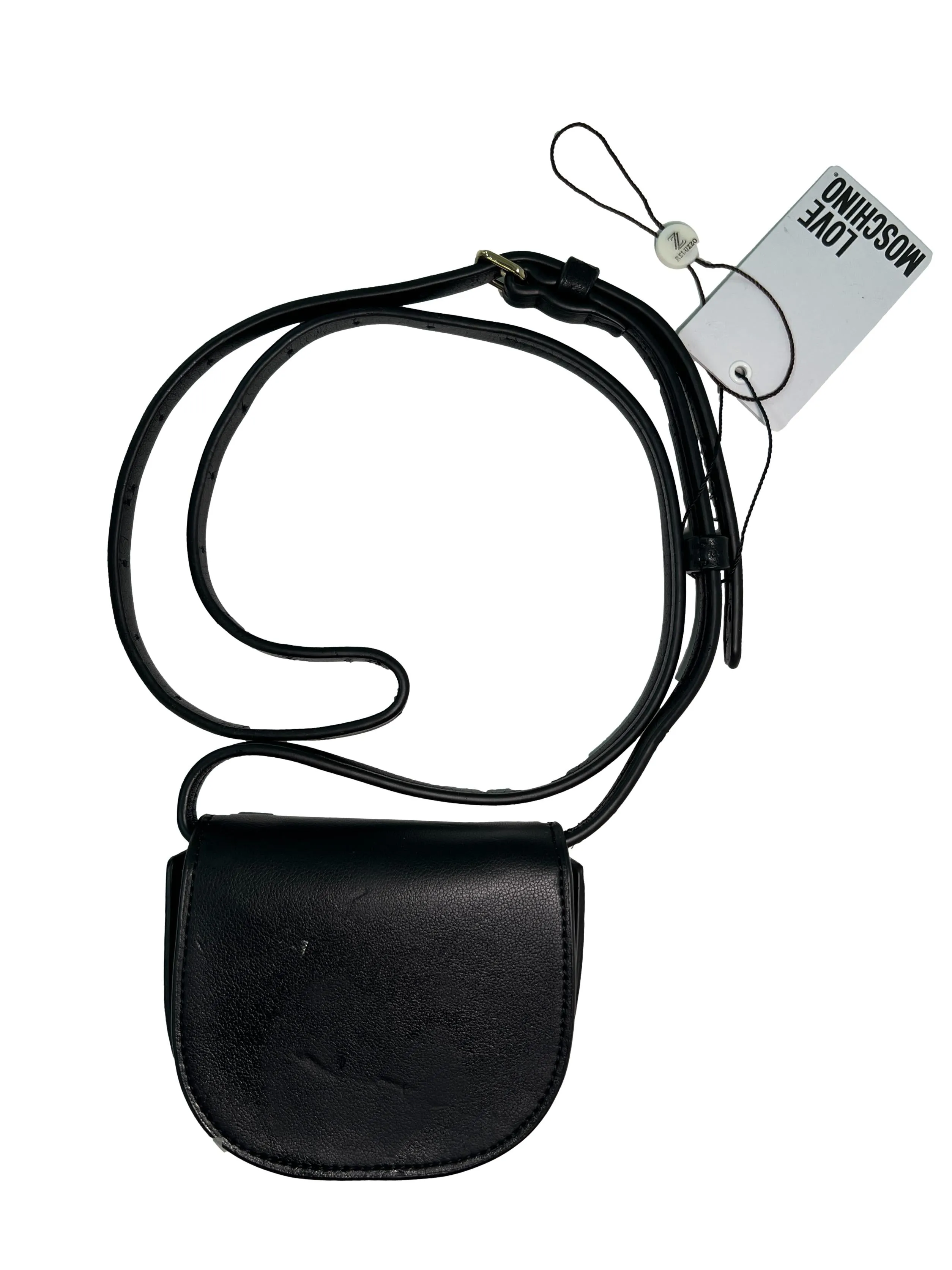 Black Leather Love Moschino Mini Bag