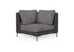 Black Wicker Outdoor Sectional Chair