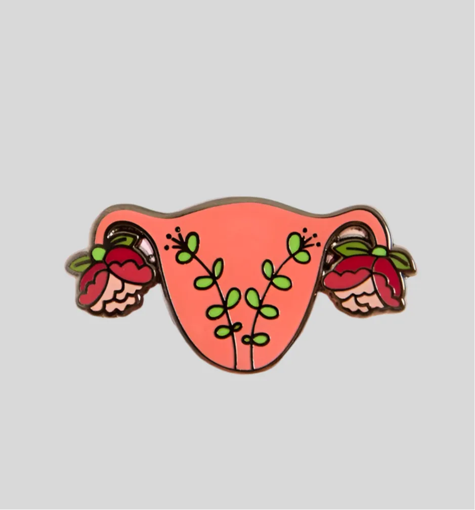 Blooming Uterus Enamel Pin