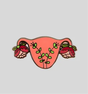 Blooming Uterus Enamel Pin