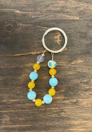 Blue & Yellow Keychain