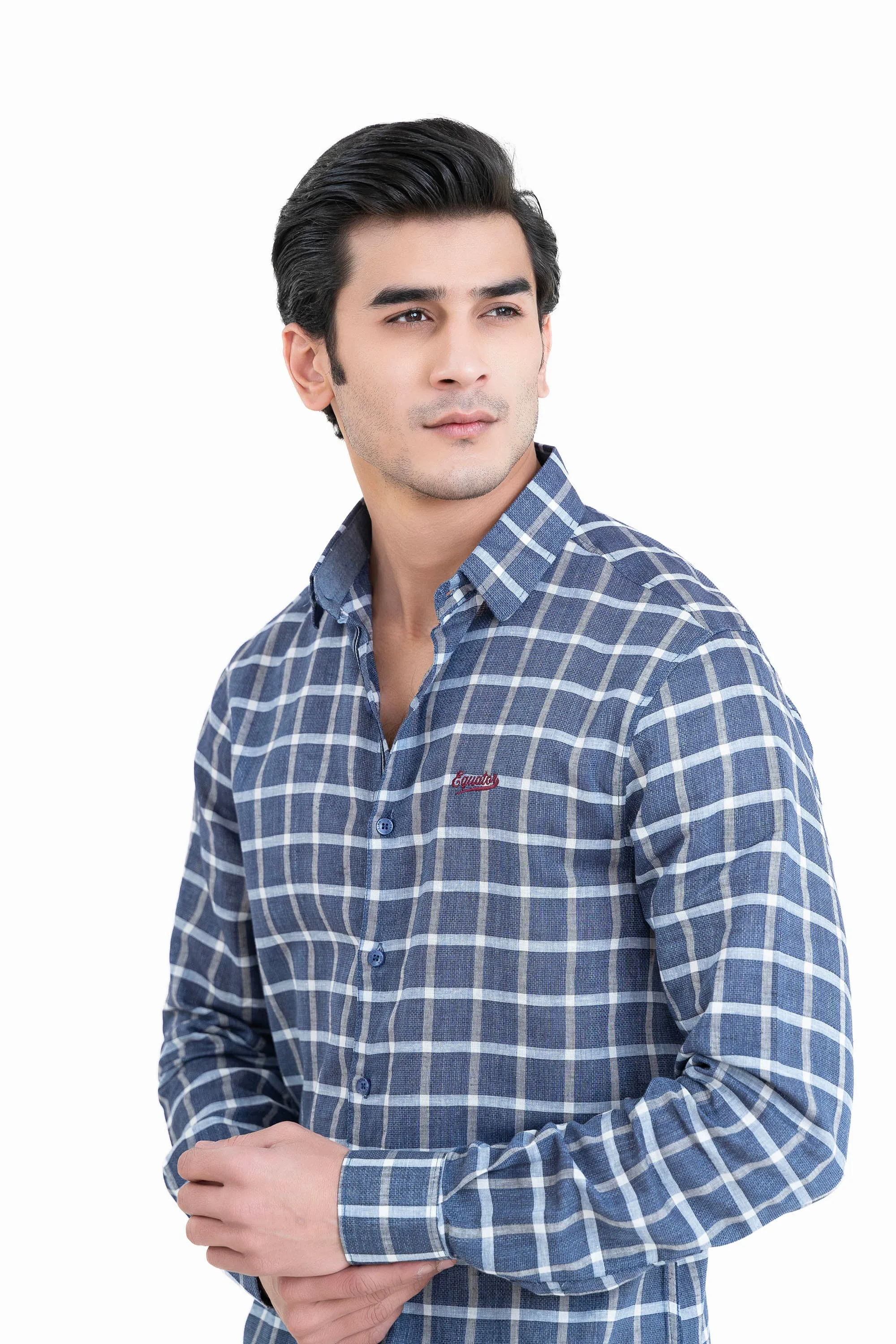Blue Checkered Casual Shirt