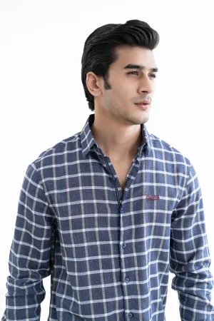 Blue Checkered Casual Shirt