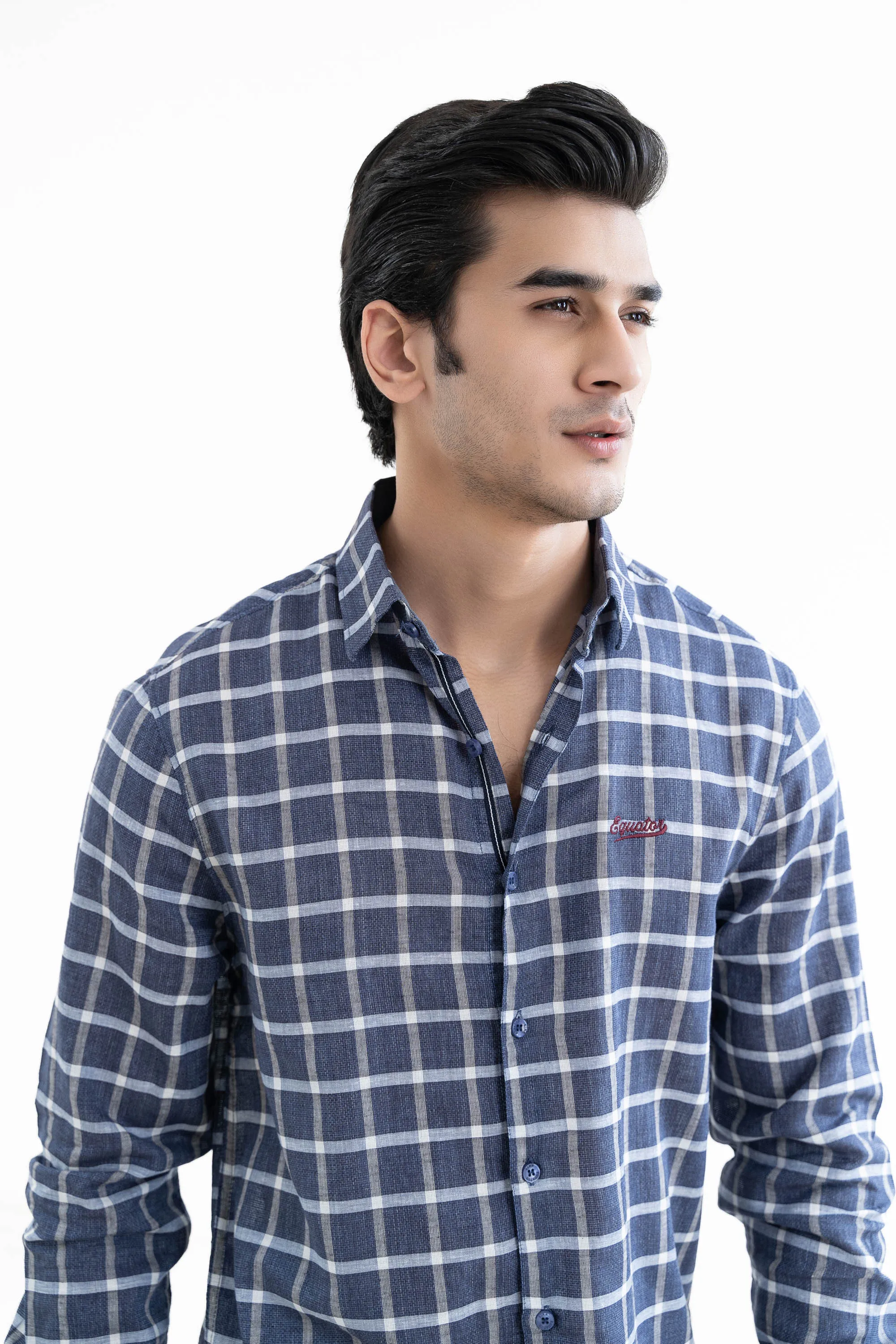 Blue Checkered Casual Shirt
