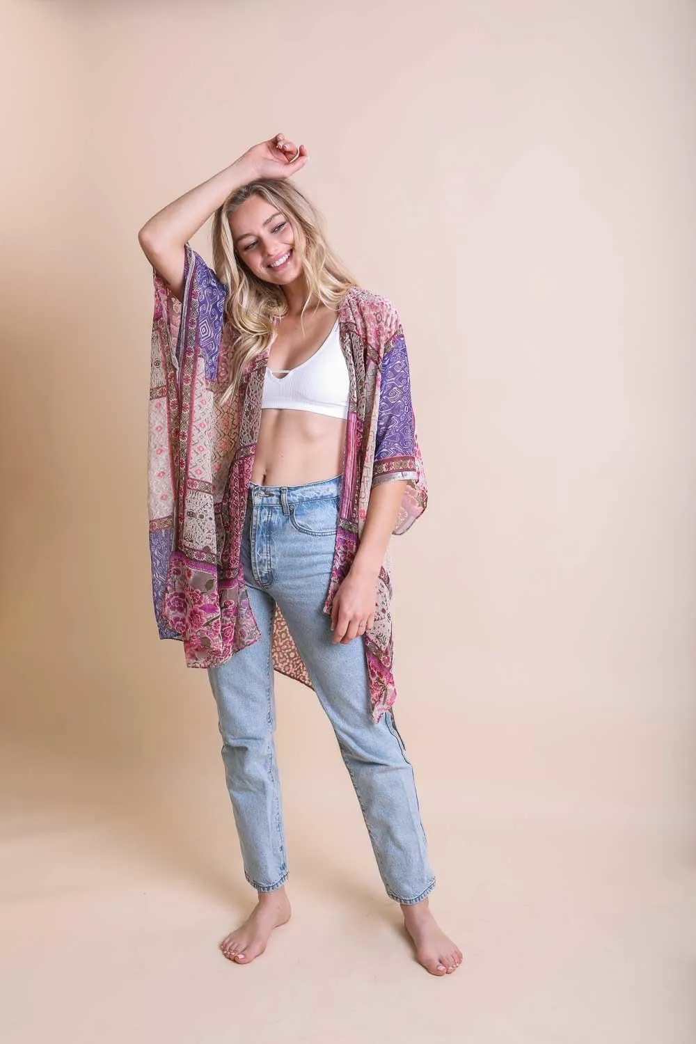 Bohemian Burnout Velvet Kimono - 2 colors
