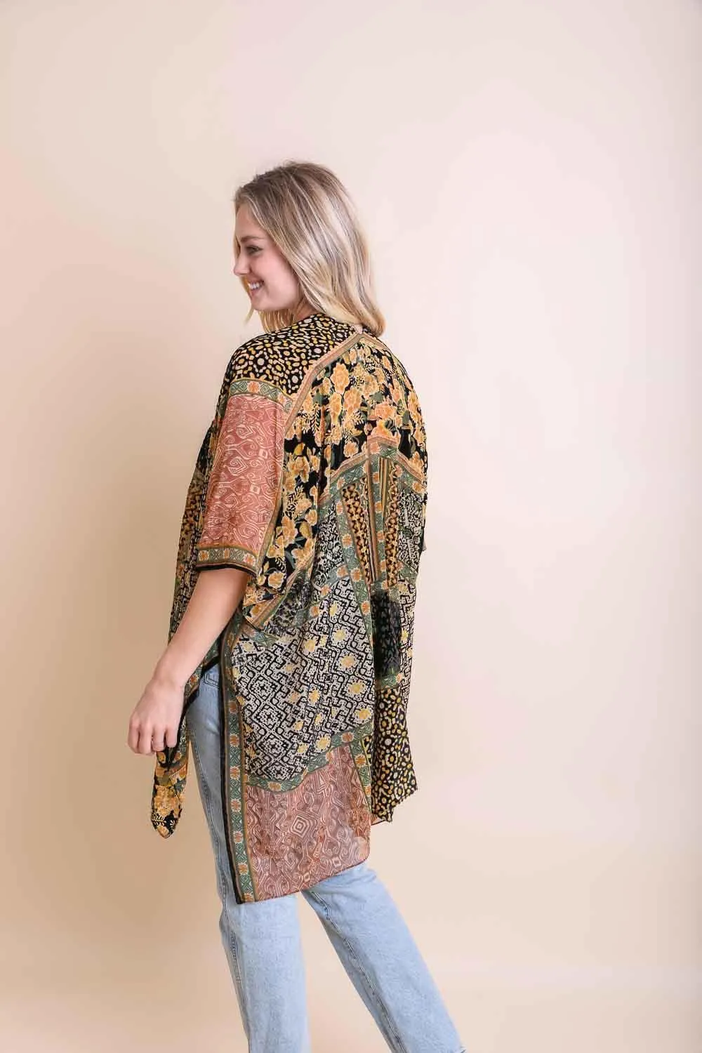 Bohemian Burnout Velvet Kimono - 2 colors