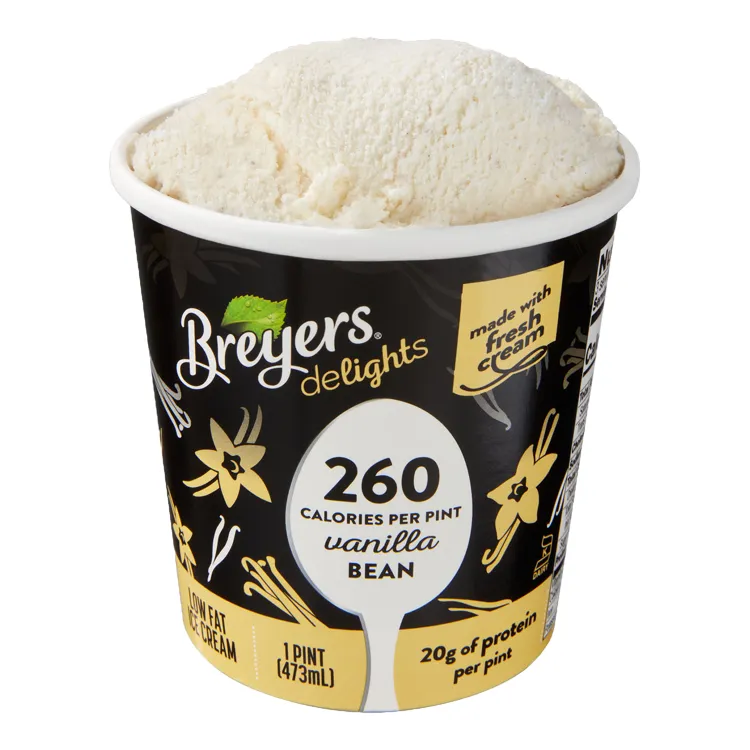 Breyers Delights, Low Fat Vanilla Bean Ice Cream, Pint, (1 Count)