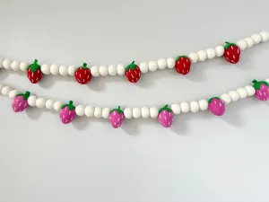 Bright & White Strawberry Garland