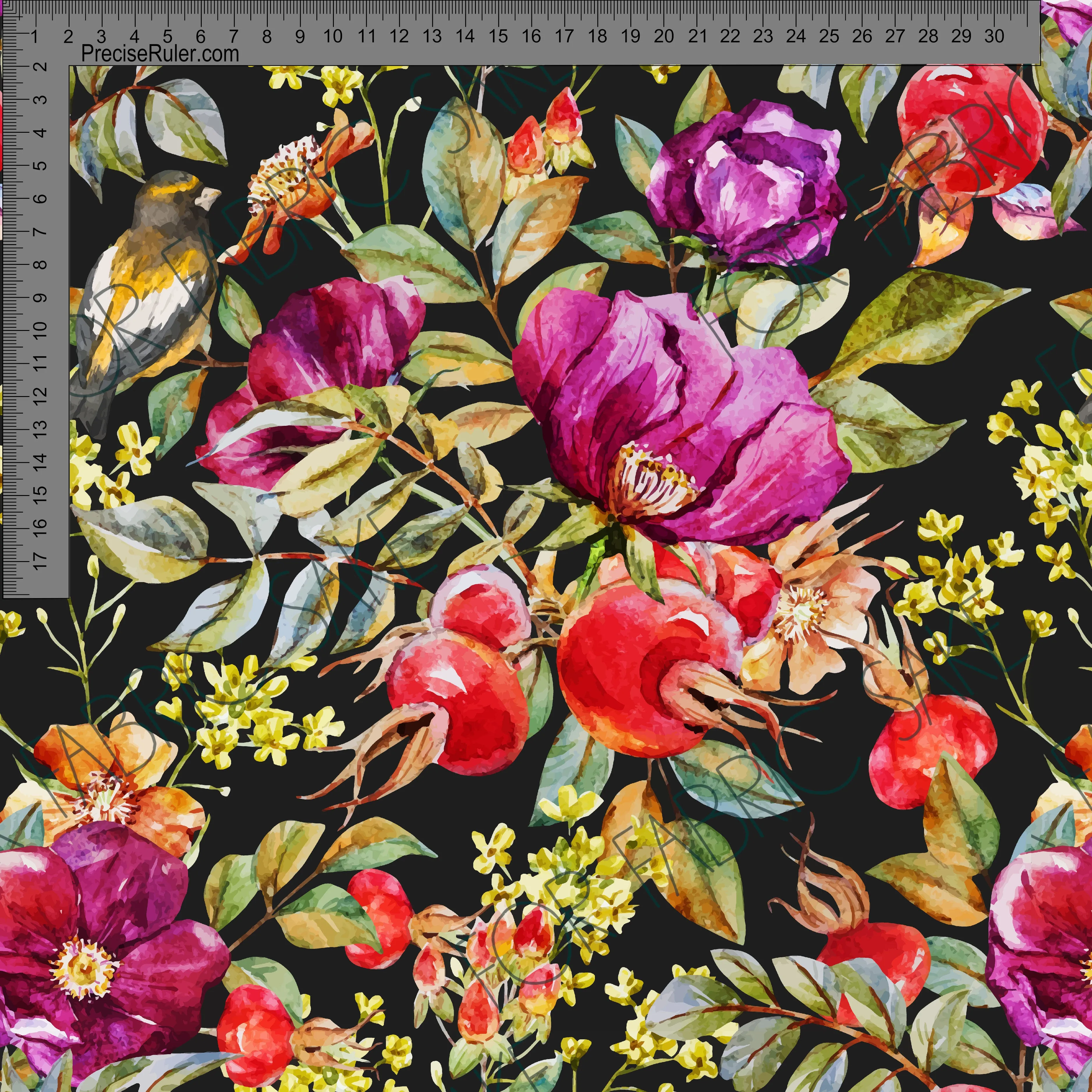 Bright Beauties and birds on Black- Custom Pre-order