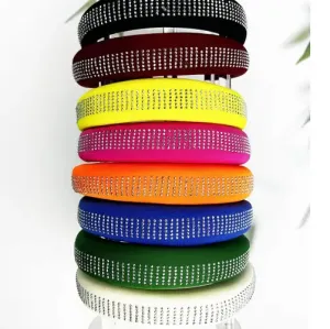 Bright Color Thick Headband with Rhinestones