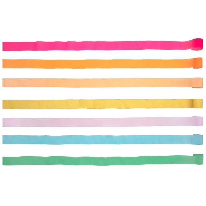 Bright Crepe Paper Streamers