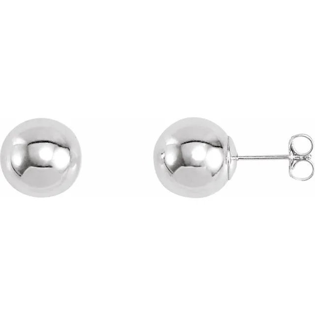 Bright Finish Ball Earrings