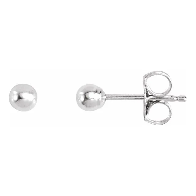 Bright Finish Ball Earrings