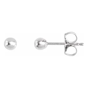 Bright Finish Ball Earrings