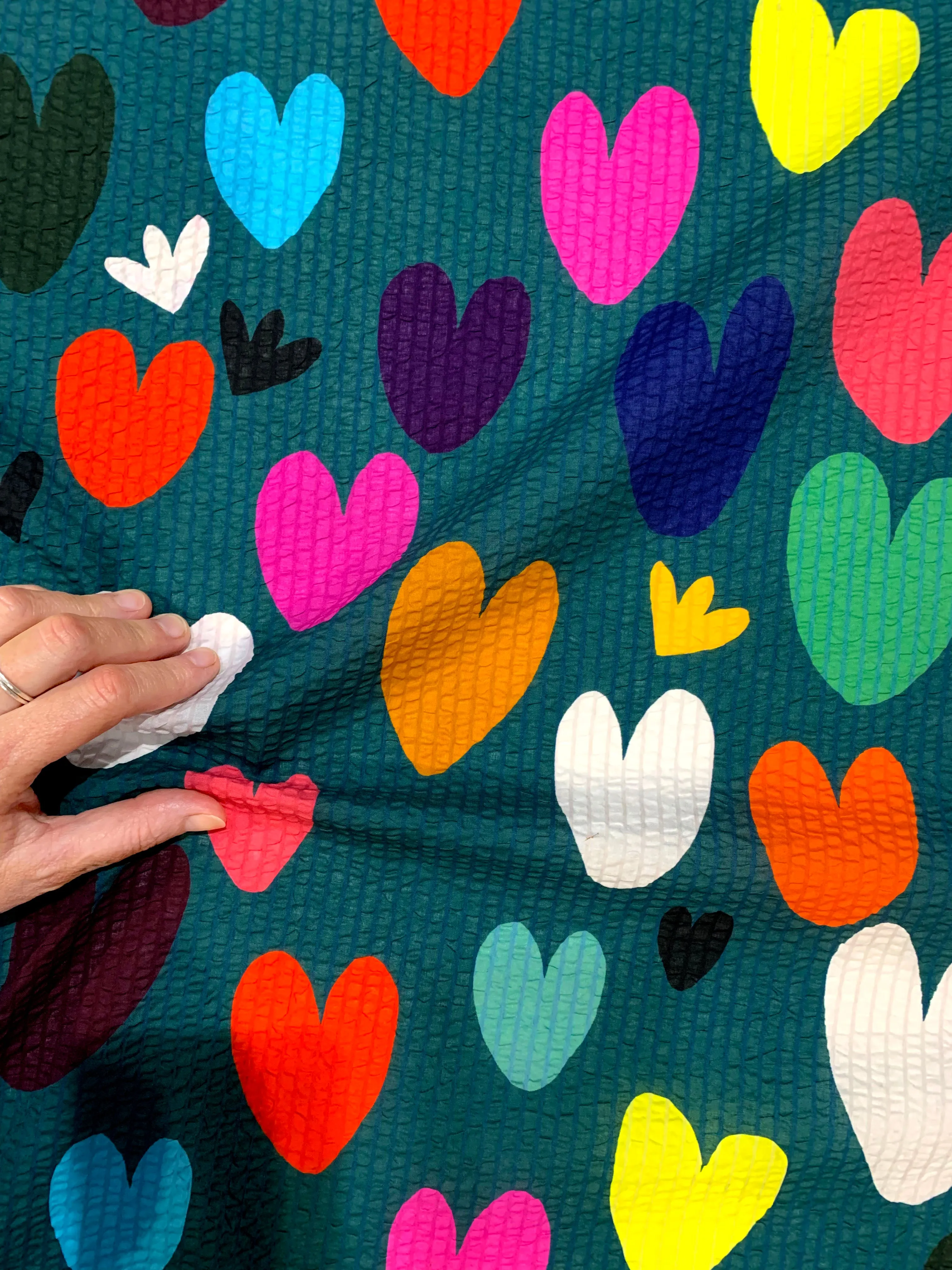 Bright Hearts (teal)