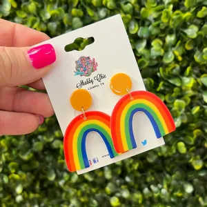 Bright Rainbow Earrings