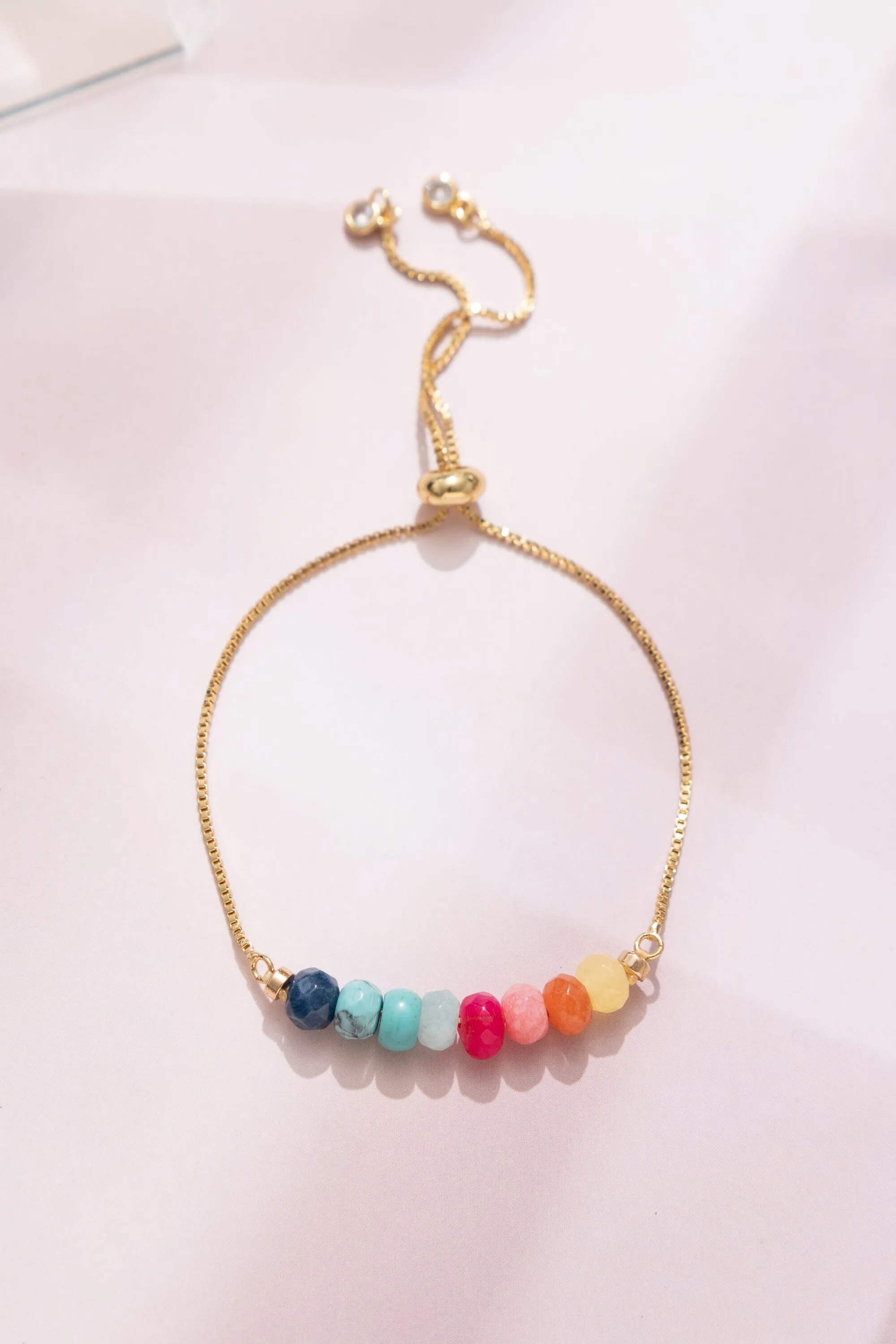 Bright Rainbow Pull Ball Bracelet