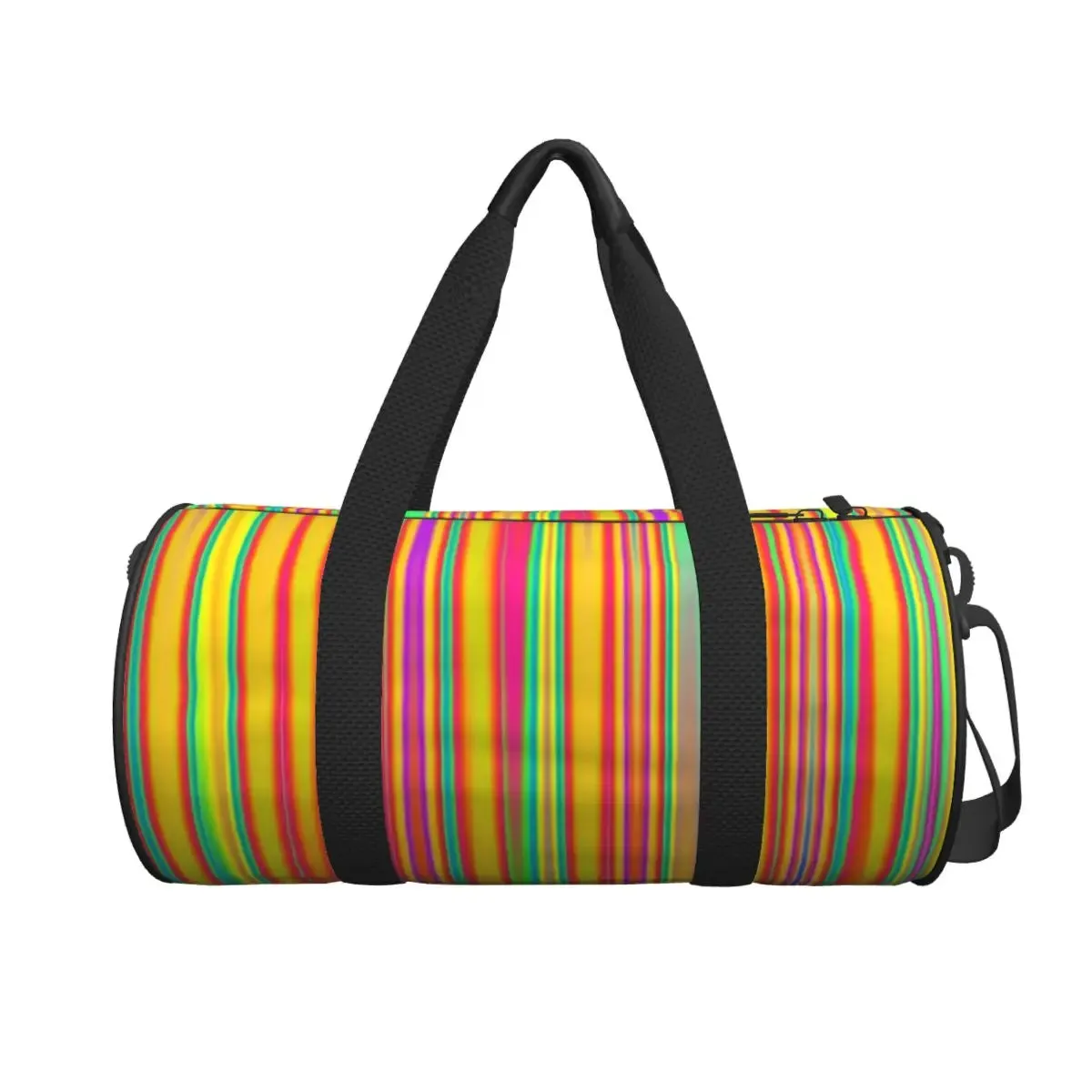 Bright Rainbow Striped Gym Bag Lines Swimming Sports Bags Couple Custom Gym Accessories Colorful Fitness Bag Weekend Handbags