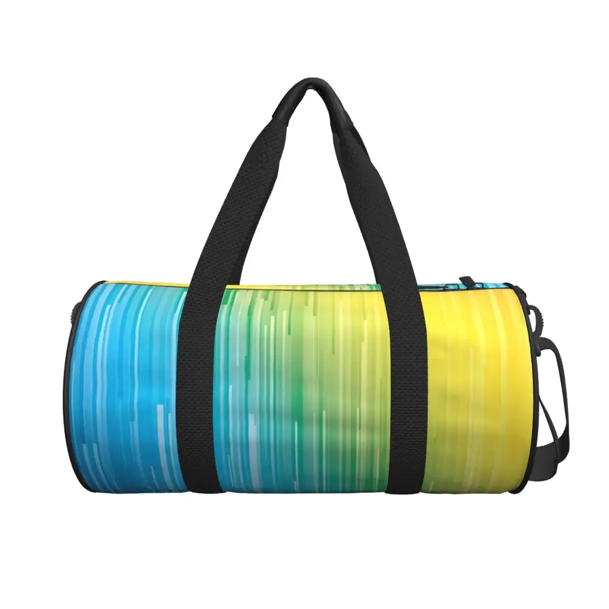 Bright Rainbow Striped Gym Bag Lines Swimming Sports Bags Couple Custom Gym Accessories Colorful Fitness Bag Weekend Handbags