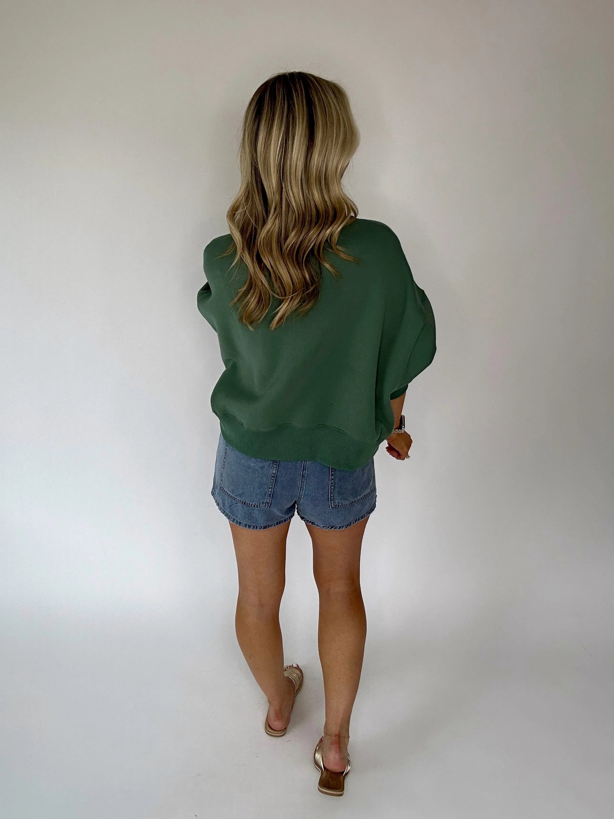 Bright Side Crewneck - Pine