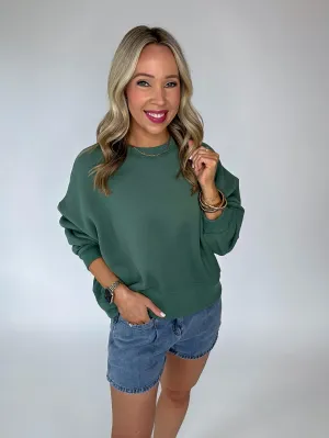 Bright Side Crewneck - Pine