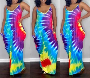 Bright Tye Dye Dress