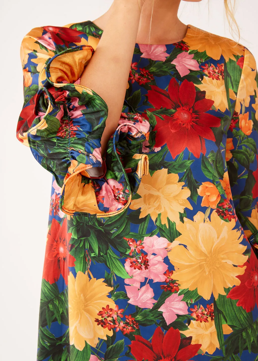 Bronwyn Dress Full Bloom Satin